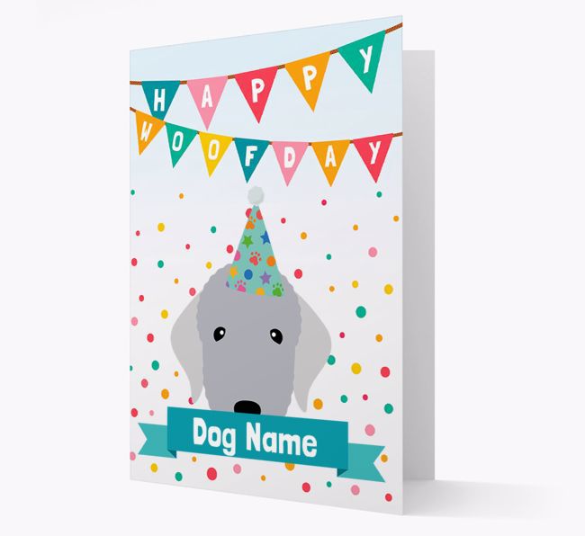 Personalized Card 'Happy Woofday {dogsName}' with {breedCommonName} Icon